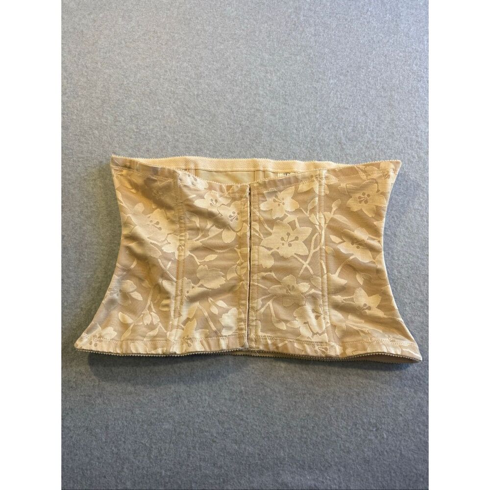Frederick's of Hollywood waist cincher floral jacquard lace pattern XL